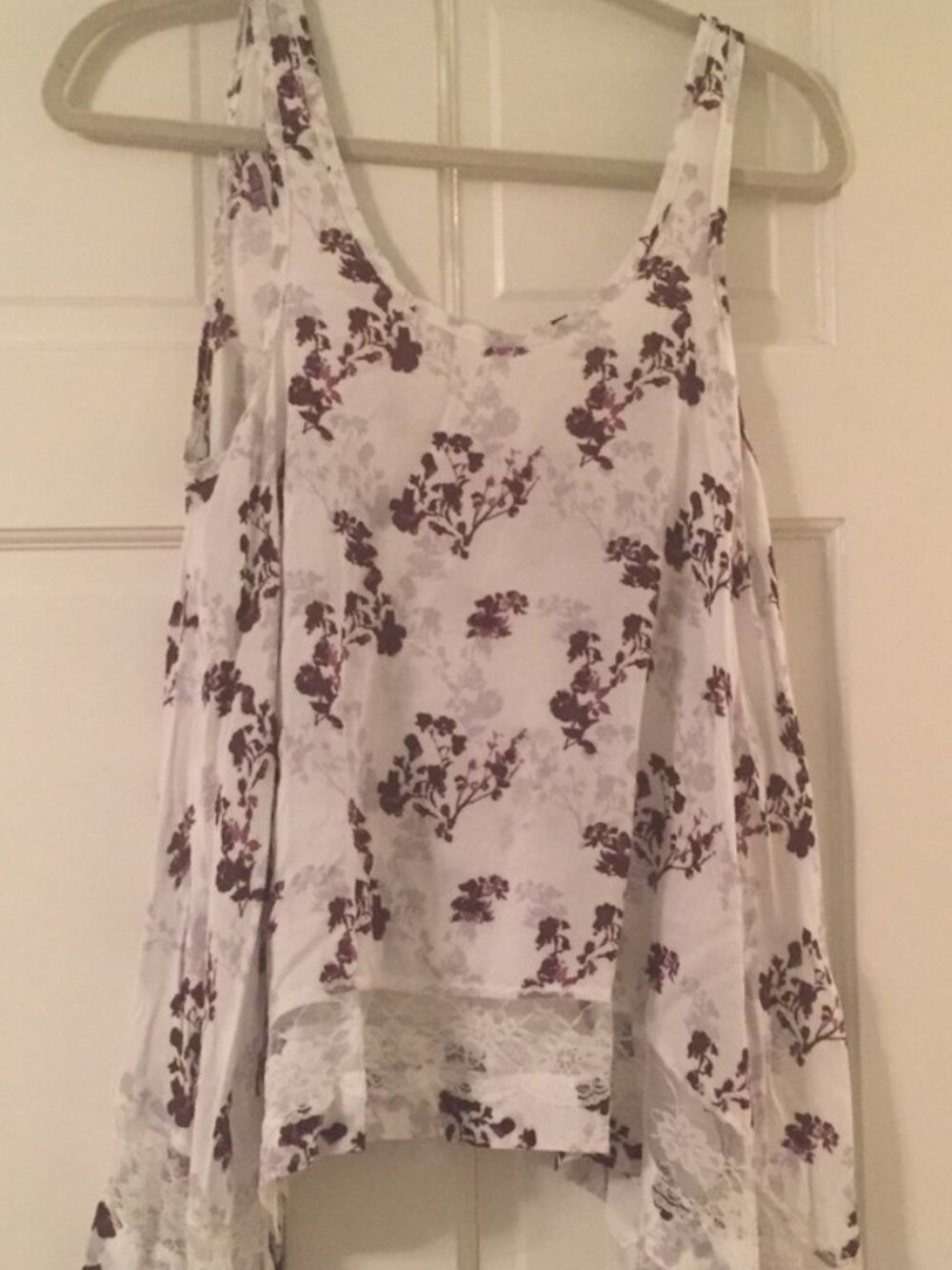 Floral Print Lace Top